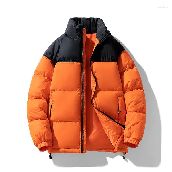 Coletes masculinos moda casual homens jaquetas de inverno windbreaker gola casaco térmico outwear oversized jaqueta de acampamento ao ar livre roupas masculinas