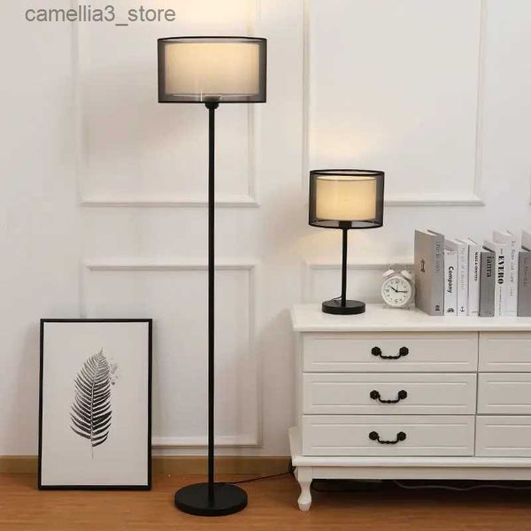 Lâmpadas de assoalho Nordic Floor Lamp Ins Personalidade Criativa Simples Moderno Quarto Cabeceira Sala de estar Sofá LED Vertical LED Candeeiro de Mesa Q231016