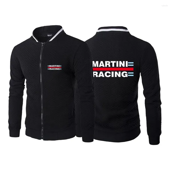 Felpe con cappuccio da uomo 2023 Martini Racing Stampa Primavera e Autunno Moda Tinta unita Alta qualità Delicato Caldo Casual Cappotto con cerniera