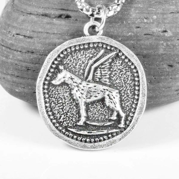 Collane con ciondolo Commerci all'ingrosso 5 pezzi/lotto Collana Doberman Vintage Pet Dog Rescue Pinscher Coin Jewelrys Regalo di compleanno