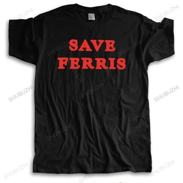 Мужские футболки, летняя футболка, мужская футболка с круглым вырезом, уличная футболка Save Ferris, забавная женская футболка унисекс Geek Nerd