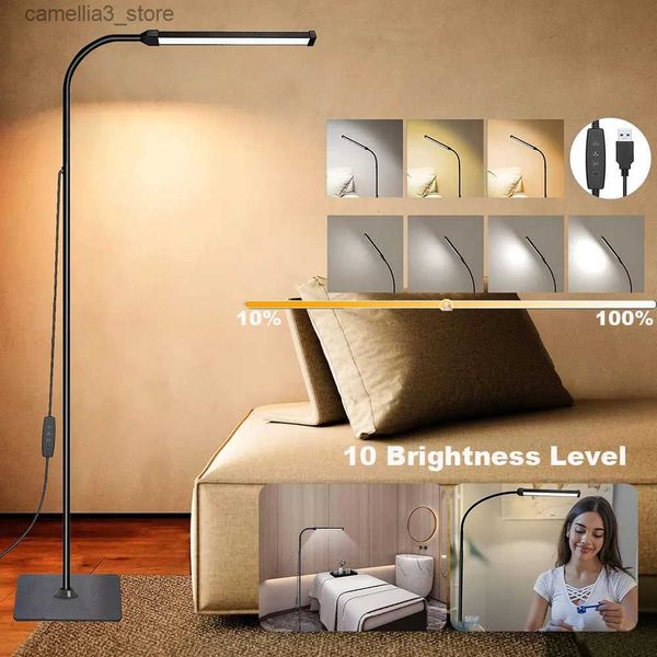 Stehlampen LED-Stehlampe für Wohnzimmer, verstellbare Schwanenhals-Ständerleuchte, dimmbar, Innenschlafzimmer, stehende Leseleuchte, Bürodekoration, Q231016