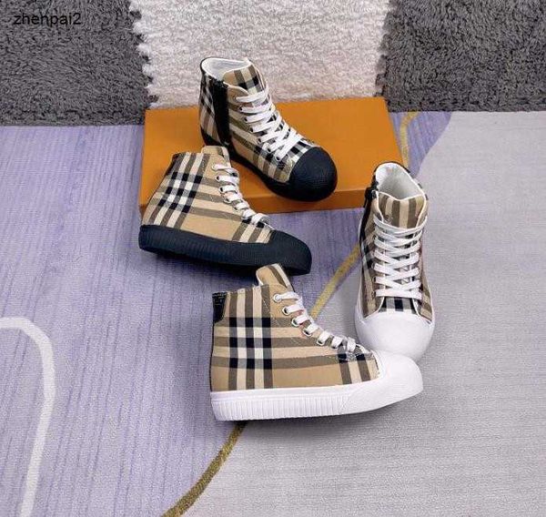 Designer de luxo crianças sapatos tamanho 26-35 moda carta impressão tênis esportivos para meninos meninas de alta qualidade crianças escola calçados