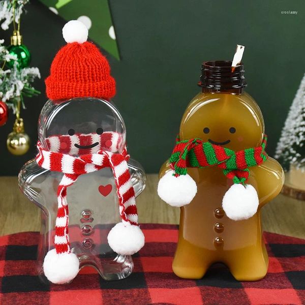 Garrafas de água garrafa de bebida de natal festa de natal doces presente embrulho suco xícara de café 2023 navidad embalagem decoração