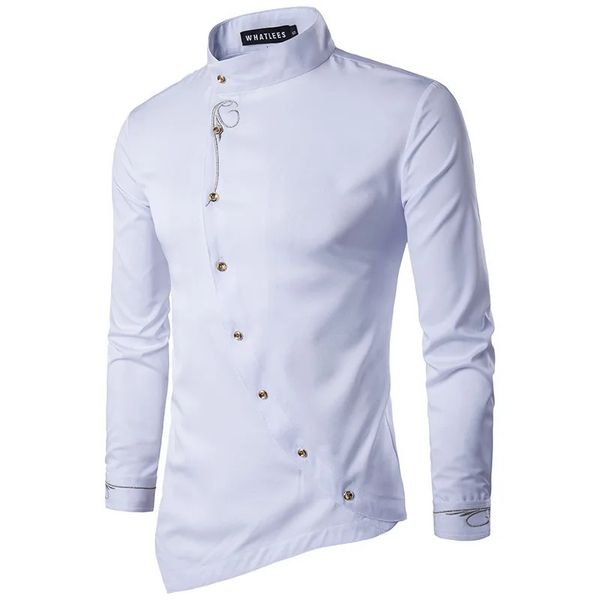 Camicette da donna Camicie Abbigliamento di marca da uomo Camicia a maniche lunghe Personalità Coreana Moda di strada Top Designer Bottone Abito da sera di Natale 231016