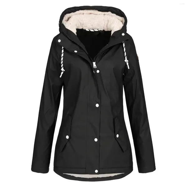 Damenjacken, übergroß, Outdoor-Sport, Windjacke, einfarbig, Nylon-Fleecejacke, Bergsteigen, Kapuzen-Regenmäntel, Oberbekleidung