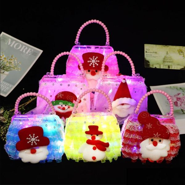 Festa Favor Bonito Moda LED Piscando Saco Luz Luminosa Brinquedo Meninas Crianças DIY Flash Bolsas Presentes de Aniversário Brilho Fontes de Festa Home Dhnyg