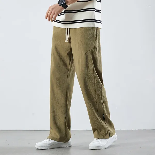 Мужские брюки в американском стиле, широкие спортивные повседневные мужские брюки в стиле хип-хоп, дышащие свободные брюки с прямым разрезом, уличные брюки