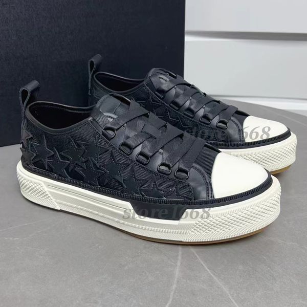 Designer Stars Court Low Shoe Homens Sapatilhas Amri Preto Vermelho Rosa Mulheres Branco Canvas Mens Treinadores