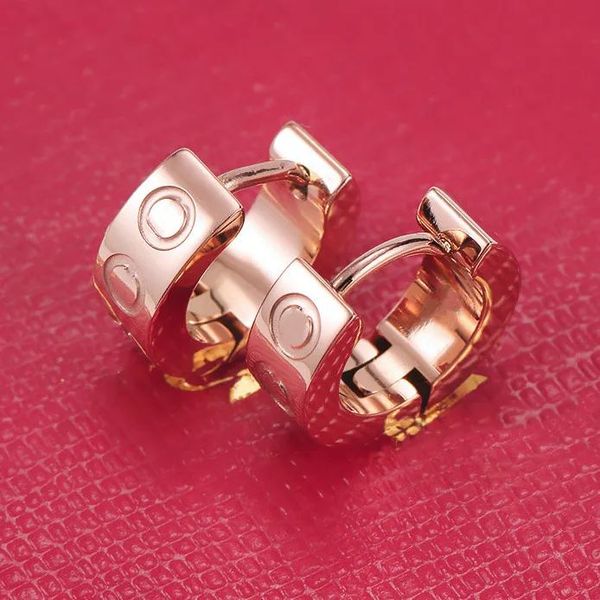Kadın için Titanyum Çelik Saplama Küpe Zarif Basit Moda C Diamond Ring Lady Küpe Takı Hediyeq4