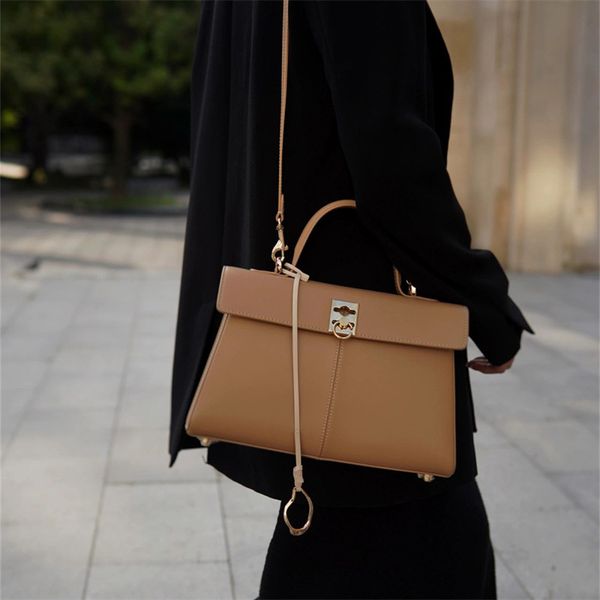 Роскошные сумки Cafunes, дизайнерская сумка через плечо, черная, серая, коричневая, с узором личи, кожаный ручной кошелек, сумки через плечо, трапециевидная форма xb072