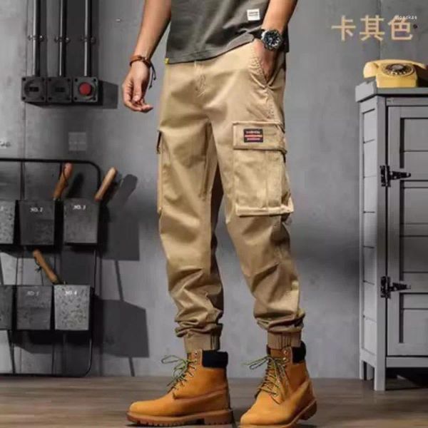 Pantaloni da uomo Salopette retrò americana Estate sottile gamba dritta ampia Casual ampio corsetto Haren da uomo