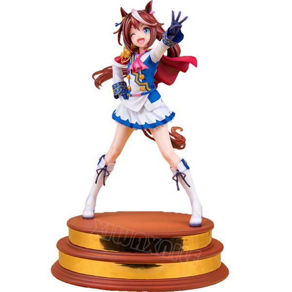 Brinquedos de dedo 25cm umamusume bonito derby anime menina figura mostrar seus sonhos tokai teio figura de ação adulto colecionável modelo boneca brinquedos