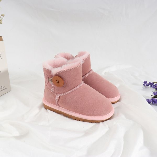 Austrália Designer Mini Tasman Chinelos Botas de Neve Ug Crianças Mini Mulheres Inverno Skids Plataforma Ug Boot Fur Slipper Tornozelo Sapatos de Lã Tamanho 21-35