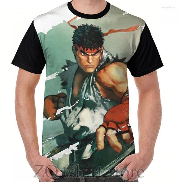 Camisetas femininas Ryu Graphic T-shirt Homens Tops Tee Mulheres Camisa Engraçada Impressão O-pescoço Manga Curta Camisetas