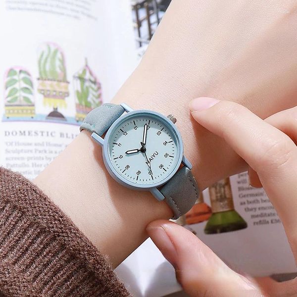 Relógios de pulso relógios para mulheres versão coreana do temperamento minimalista meninas do ensino médio fresco e antigo relógio feminino reloj de mujer