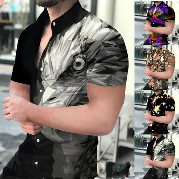 Camisas casuais masculinas camisa mais recente impressão seção fina moda confortável primavera e outono negócios commuter homens XS-8XL