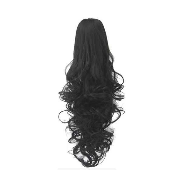 Haar Brötchen Maker Mode Lange Wellenförmige Cosplay Perücken Locken Pferdeschwanz Klaue Clip Pony Schwanz Extensions Mticolor Frauen Perücke Hitzebeständig7090615 Dhcph