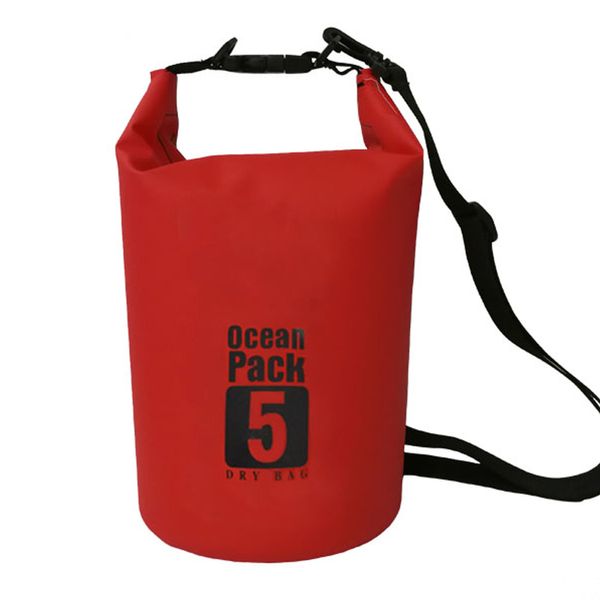 Сухая сумка для водного спорта 500D ПВХ Ocean Pack 5л Водонепроницаемая сумка для использования на открытом воздухе