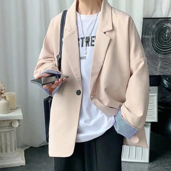 Herrenanzüge 2023 Koreanischer Stil Lose Männer Blazer Frühling Herbst Hip Hop Anzug Kpop Übergroße Ulzzang Mode Mantel Streetwear Jacken L15