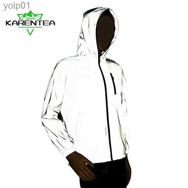 Herren-Trainingsanzüge, Laufen, reflektierende Jacken, Kleidung, Outdoor-Sport, Hoodies, Angeln, Wandern, Windjacke, winddichter Herrenmantel, atmungsaktive Jacke, L231016