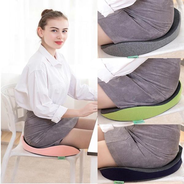 Travesseiro em forma de coração escritório nádegas cadeira memória espuma tailbone cóccix almofada de assento ortopédico antiderrapante assentos de pelúcia s