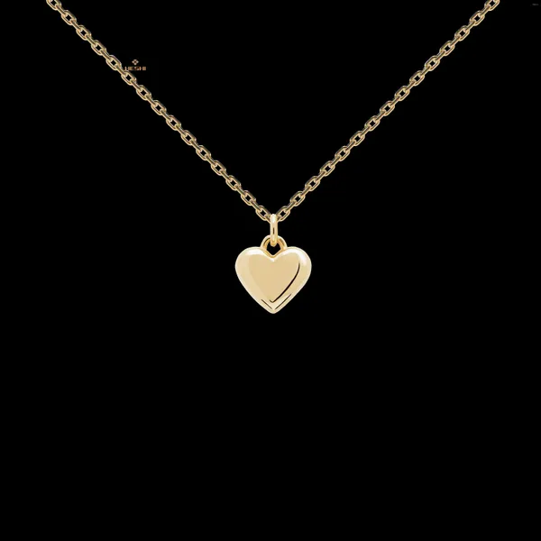 Colares de pingente Heshi 925 prata esterlina cadeias banhadas a ouro colar de coração para mulheres menina A-Z alfabeto jóias finas aniversário all-match