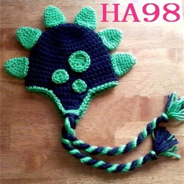 Berretti Cappelli Cappello dinosauro cartone animato Cappello bambino Bambino Accessori per bambini nato Berretto lavorato a maglia Crochet Bambini Berretti Ragazzi Ragazze 231013