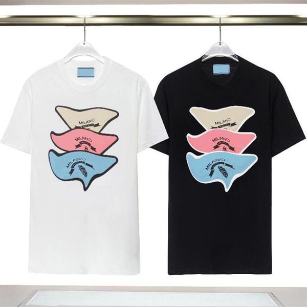 T-shirt uomo Made In Italy T-shirt estiva moda T-shirt casual uomo donna con lettere Stampa T-shirt triangolo rovesciato moda M221T