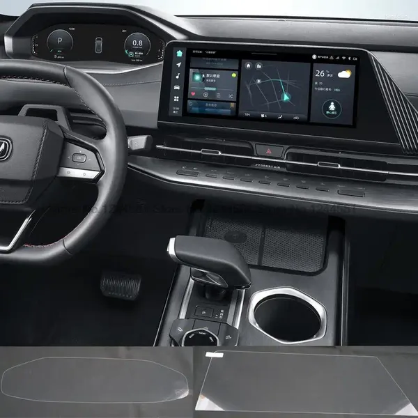 Accessori interni Vetro temperato protettivo per Changan CS55 PLUS 2023 Infotainment di seconda generazione Navigazione GPS per auto Radio Cruscotto