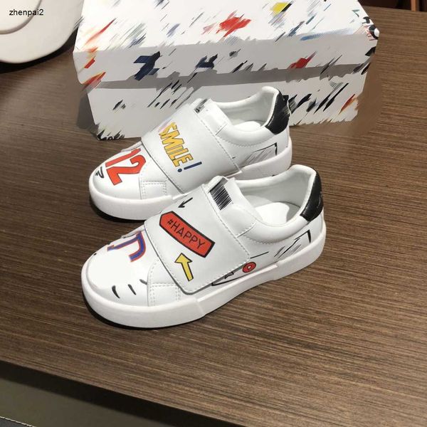 scarpe di moda di lusso per ragazze dei ragazzi Graffiti colorati Scarpe da ginnastica per bambini Taglia 26-35 Scarpe casual per bambini con cinturino con fibbia Inclusa scatola Aug30