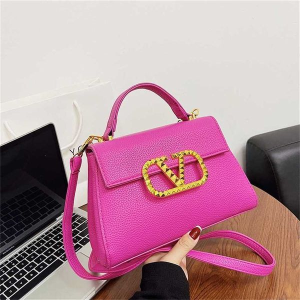 75% Outlet Store Tasche Damen Neue einfache Mode Candy Farbe Handheld One Shoulder Umhängetasche Klein Quadrat Ordentlich Modell 5598