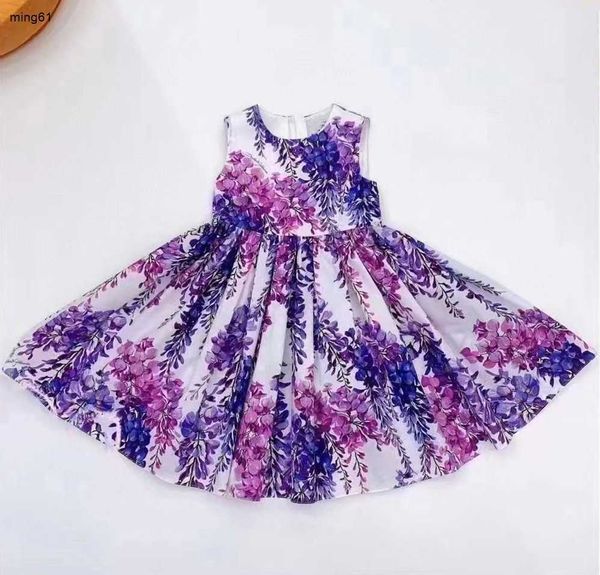 Markendesigner Girl Kleiderstil gedruckt kurzärmelig europäisch und amerikanischer Mode -Hemd -Rock Kinderkinderkleidung Kleidung