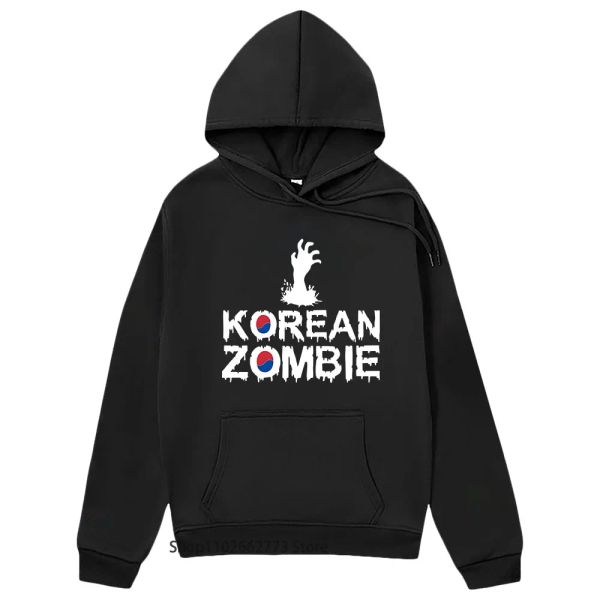 Felpa zombie coreana Felpa con cappuccio grafica anime Moda Goth Streetwear Abbigliamento donna Unisex Y2k Pullover Felpa con cappuccio da uomo Y2k