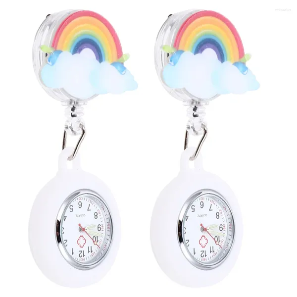 Pocket Watch 2 PCS Стол Стол Спортивные Спортивные Мужские Мужские Клип-на выводящие цифровые стетоскоп врачи