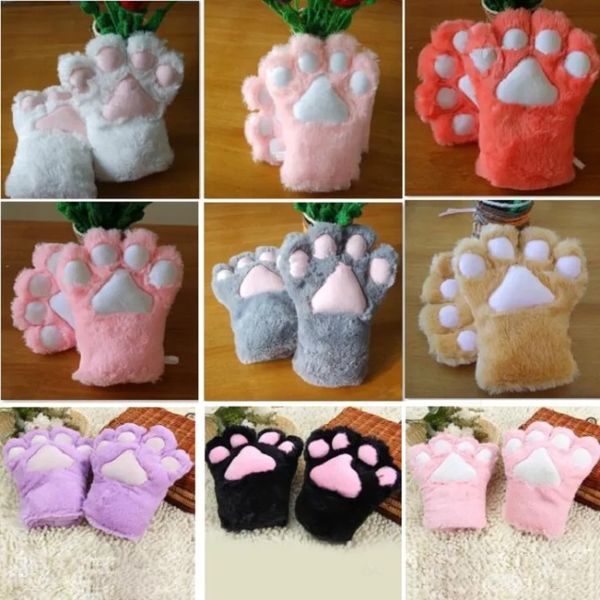 Articoli per feste Sexy La cameriera gatto madre gatto artiglio guanti Accessori cosplay Costume anime Peluche Guanto Zampa Guanti Forniture