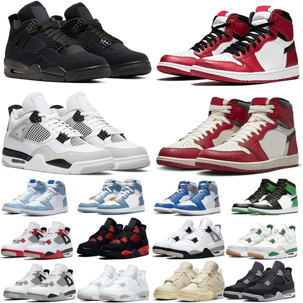 4 4s Basketballschuhe für Männer Frauen Military Black Cat Canvas Red Cement White Oreo 1 1s Lost and Found University Blue Cool Grey Bred Denim Mocha Herren-Sport-Turnschuhe