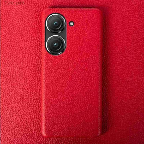 Capas de telefone celular Premium Couro Genuíno Capa para Asus Zenfone 10 Capas Zenfone9 Capa de telefone Litchi Grain Back Shell Fundas Protect CapaL2310/16