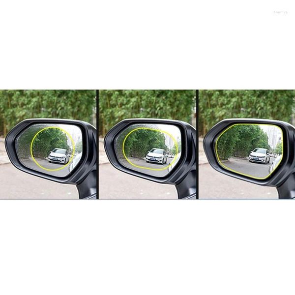 Capacetes de motocicleta 2 PCS Carro Lateral Retrovisor Revestimento À Prova de Chuva Membrana Espelho Retrovisor Impermeável Filme Protetor Claro Adesivo Seguro LX0E