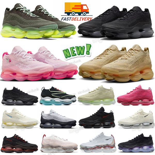 Scorpion Sneakers Fly Running Shoes para Mens Mulheres Malha Knit Triplo Preto Lobo Cinza Trigo Creme Limão Homens Moda Treinadores de Alta Qualidade Sapatilhas Esportivas Tamanho 36-45
