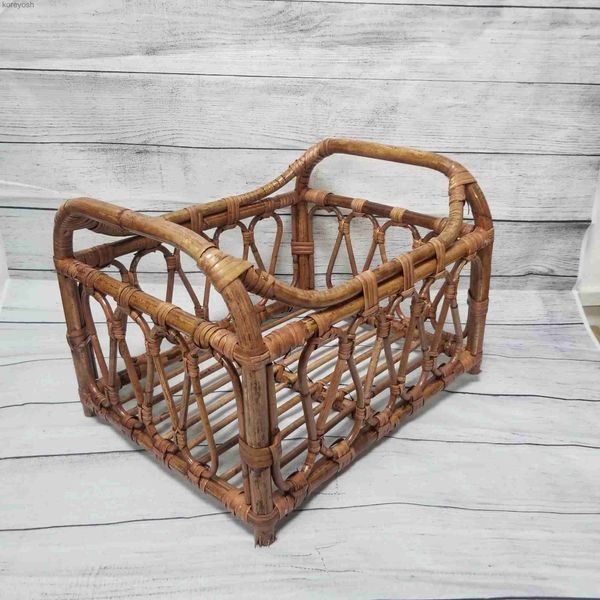 Bassinets Cradles Yenidoğan Fotoğrafçılık Dersler Bebek Rattan Retro Sandalye Uyku Sepet Bebek Kanepe Bebek Karyolası Accessoriesl231015