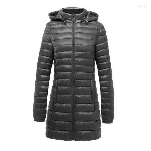 Damen-Trenchmäntel, Damenjacken, Damen, Winter, solide Parkas, Damenbekleidung, mit Kapuze, Reißverschluss, warme Mäntel, weiblich, Herbst, ultraleichte Oberbekleidung