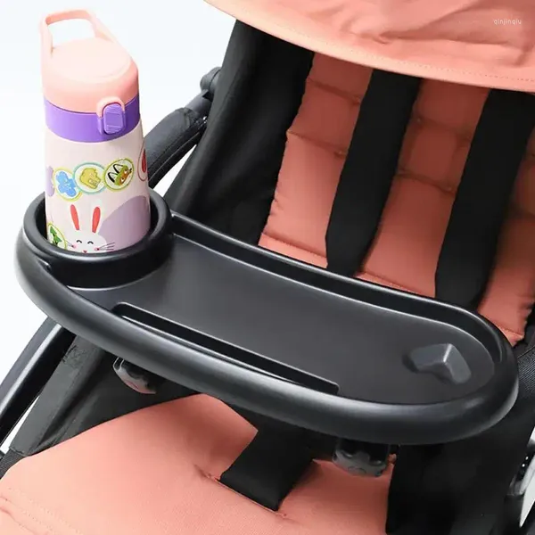 Kinderwagen-Teile, Snack-Tablett, universelles Essen, abnehmbar, mit Getränkehalter, wiederverwendbare Snacks, rutschfester Griff-Clip