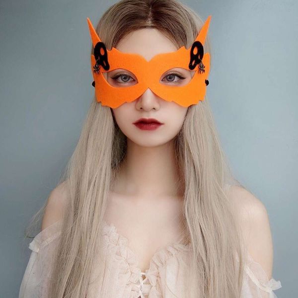 5 PCS Cadılar Bayramı Cosplay Maske Kafatası Kafası Örümcek Fox Yarım Yüz Seksi Maske Şeytani Erkek ve Kadın Cosplay Aksesuarları Cadılar Bayramı görünümü