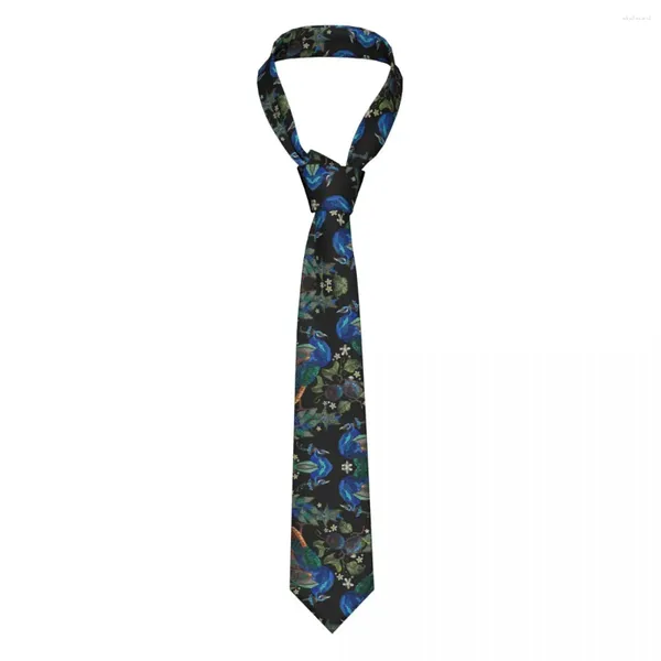 Papillon Pavoni Cravatta da uomo in seta poliestere 8 cm Cravatta classica floreale tropicale esotica per accessori per camicie Gravatas Business