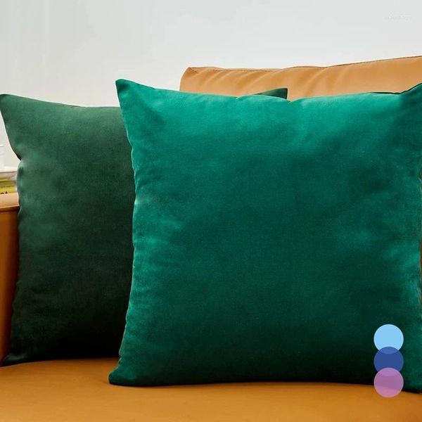 Travesseiro verde lance almofadas de veludo luxo sofá decorativo funda cojin 45 45cm s capa sala estar decoração casa almofadas moderno