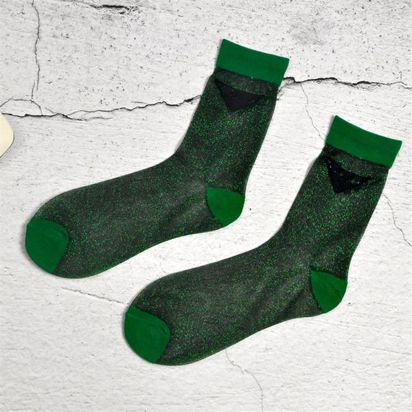 Designer-Socken für Damen, INS, trendige helle Seide, transparente Socken, Star Show Socks220L