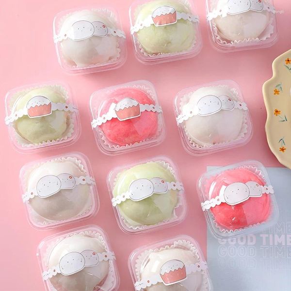 Confezione regalo 50 pezzi scatola di macaron in plastica trasparente con coperchi biscotti al tartufo o piccole scatole per imballaggio di dolci da pasticceria contenitore per torte da forno