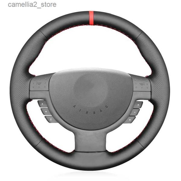 Capas de volante em couro sintético preto com marcador vermelho capa de volante para Opel Corsa C Combo C Vauxhall Tigra 2000-2005-2006 Acessórios Opel Combo Q231016