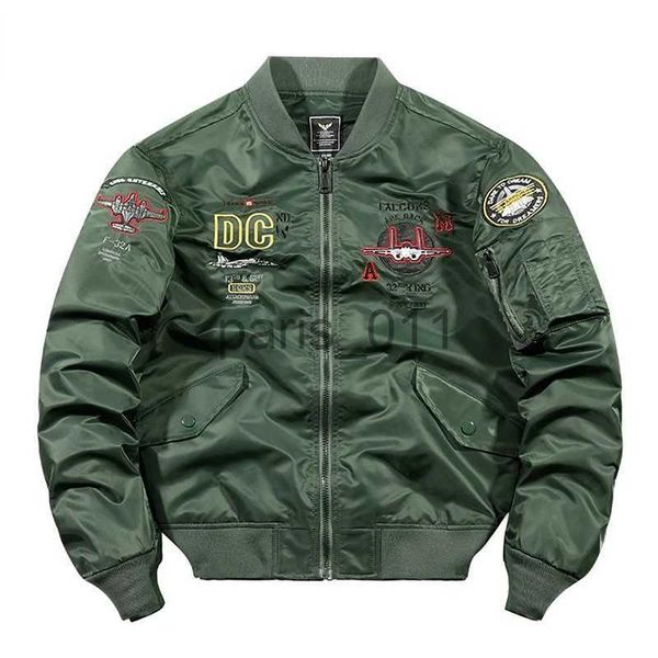 Jaquetas masculinas Jaqueta bomber masculina primavera e outono uniforme policial bordado jaqueta corta-vento masculina jaqueta de beisebol masculina Chaqueta Hombre M-4XL x1016